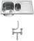 Dihl 1.5 One & Half Bowl Stainless Steel Kitchen Sink with Drainer & Waste 1501