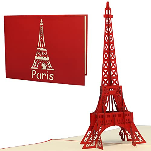 LINPOPUP®, LIN17090, Pop Up Karte, 3D Karte, Klappkarte, Eiffelturm, Paris, Reisegutschein, Frankreich, N181