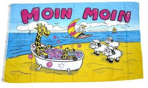 Flagge/Fahne Moin Moin Giraffe 90 x 150 cm