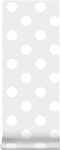 Superfresco Easy Dotty Spot Print Grey/White Luxurious Touch - Paste The Wall - Smooth Texture - Dotted Design - White/Grey Wallpaper - Feature or 4 Wall Design