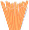 Dakoufish BPA Free 12 Piece 9 Inch Reusable Plastic Thick Drinking Straws for Mason Jar Yeti Rambler Plain Color（9inch，Orange）