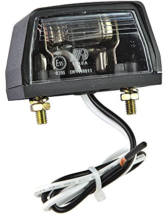 Kennzeichenleuchte 12V Kunststoff – inkl. 5 W Soffitte, Schrauben & Kabeltülle – für Anhänger, PKW, LKW, Traktor – 70x35x40 mm, bruchsicher