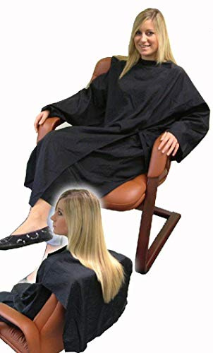 Hair Tools Kimono Water Repellent Hairdressers Cape with Chair Protector. | Static Free Hairdressing Cape with Front Tie & Cling Fastening.