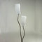Dapo Halogen-Glas-Steh-Leuchte-Lampe Madrid, H: 132 cm, Nickel, Opal-Glas weiß, inklusive Halogen-Leuchtmittel G9 2X 40 W, Stand-Wohnzimmer-Flur-Leuchte-Lampe