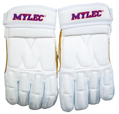 Mylec MK3 Spieler Street/Ball/DEK Hockey-Handschuhe, Weiß, Medium