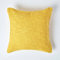 HOMESCAPES Yellow Ochre 24 x 24 Inch Nirvana Pure Slub Cotton Cushion Cover Coordinating with Matching Throws and Bedspreads