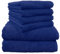 Dyckhoff 0410996445 Handtuchset Brillant, 2 Badetücher / Duschtücher 70 x 140 cm und 4 Handtücher 50 x 100 cm, 6-teilig, blau