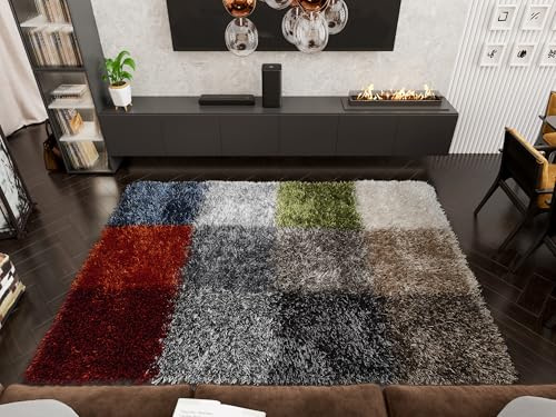 Mein Teppichmarkt Teppichträume werden wahr! Supernova Shaggy moderner Teppich, Shaggy, Langflor, Hochflor in Multicolor, Größe: 140x200 cm