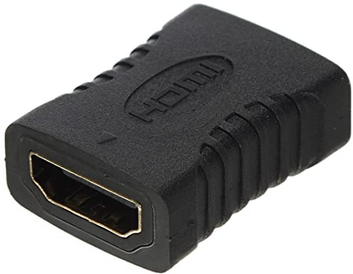 HDSupply X-HA040 HDMI Femelle vers HDMI Adaptateur Femelle (Plaqué Or, FullHD, 1080p) Noir
