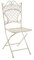 CLP Eisen-Klappstuhl Adelar im nostalgischen Design I Klappbarer Gartenstuhl mit edlen Verzierungen I erhältlich, Farbe:antik-Creme