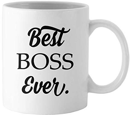 Printtoo Best Boss Ever - Tazza da caff personalizzata da ufficio, 31 ml, colore nero