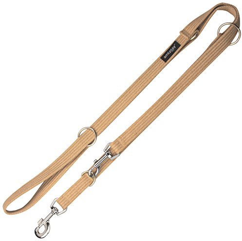 amiplay AMI Play 6 Extra Stark und verstellbare Baumwolle Hund Leine, klein, beige