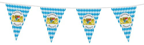 Wimpelkette „Freistaat Bayern“ (30 x 20 cm, 10m)