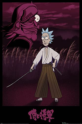 RICK AND MORTY Poster Samurai Rick Plakat | Bild 91x61 cm