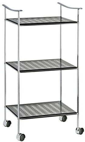 Wenko 20095100 Badwagen Japan - 3 Ablagen, 40.5 x 75.5 x 36.5 cm, Chrom