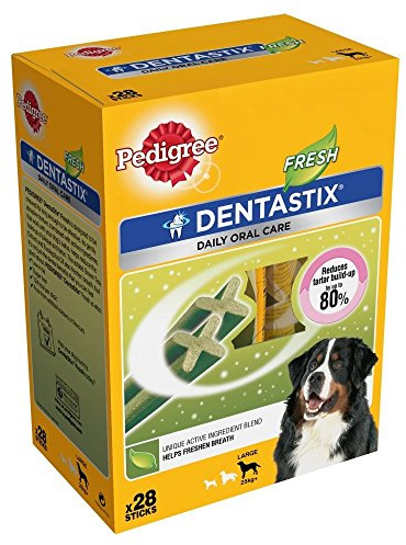 PEDIGREE 722406/1198 Hundesnacks Hundeleckerli Dentastix Daily Fresh Zahnpflege 1080 g, 4er Pack (4 x 28 Sticks x 1080 g)