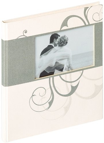 walther design Gästebuch weiss Leinen mit Ausstanzung, Hochzeit Romance GB-134