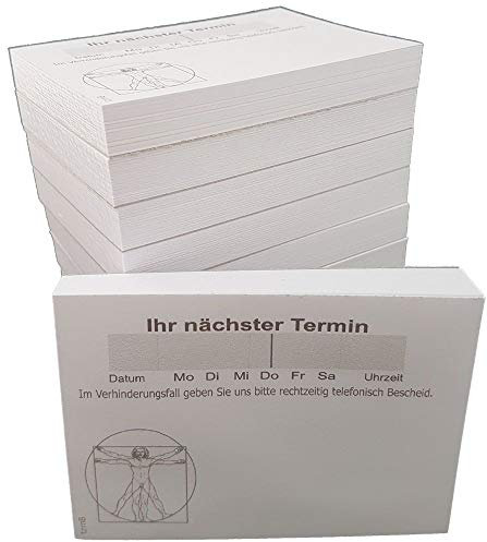 10 Terminblöcke mini mit je 100 Blatt, 1000 Terminzettel tzm8 Ärzte Heilpraktiker Therapeuten