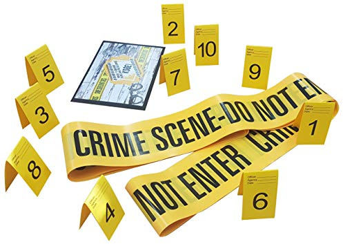Kobe1 Crime Scene Do Not Enter Barrier Tape (20 feet) and Photo Evidence Markers,Frames,Cards 1-10 (2.8 x 1.6).