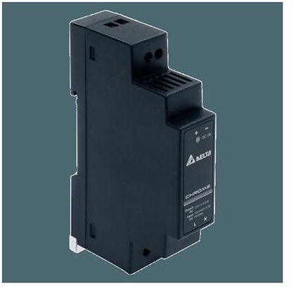 DELTA Chrome Professionelles Hutschienen Netzteil DIN Rail Trafo 12V DC, 0.83A, 10W, Konstantspannung Power Supply