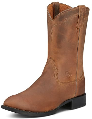 ARIAT Heritage Roper Western Boot, Botas Vaqueras Tradicionales Hombre, Marrón desteñido, 49 EU