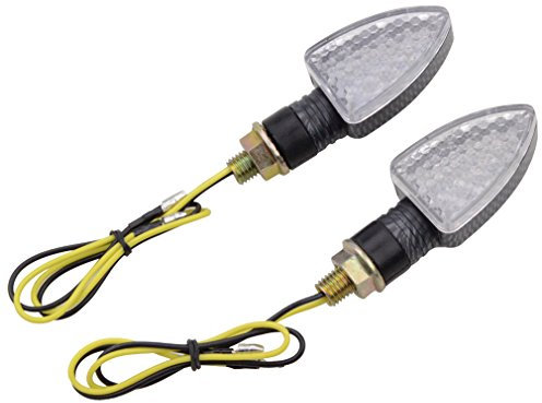 GOOFIT Universal Motorrad Integrierte LED-Anzeige Blinker Leuchtmittel für ATV Pocketbike Scooter