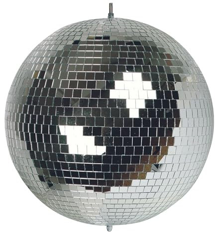 HQ-Power Disco-Spiegelkugel Ø 50 cm, spektakuläre Lichteffekte für Partys, sichere Aufhängung und facettiertes Glas, Tanzflächen-Zubehör für Disco und mehr