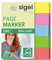 SIGEL HN625 Haftmarker mini aus Papier, 5 Farben, 200 Streifen im Format 12 x 50 mm
