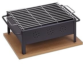 Sauvic 02906 - Barbacoa sobremesa con Parrilla Inoxidable, 18/8, 30 x 25 cm