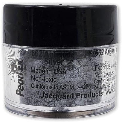 Jacquard Pearl Ex-Pigment-Pulver, 3 g, Antik-Silber, Loses Glimmerpulver für Epoxidharz, Wasserfarben, Kalligraphie-Tinte und Ton, Epoxid-Pigmentpulver, Epoxidharzfarbe
