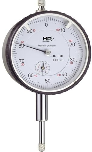 HELIOS-PREISSER 701103 Messuhr 10 mm Ablesung 0,01 mm, Schwarz, (Ø) 58 mm