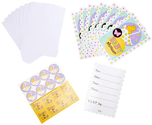 amscan Baby Shower Invites X 8