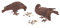 Achla Designs DOV-01 Paar Gartenfigur Taubenvogel Antik Bronze