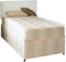 Just Beds Deep Quilt Divan Bed With Slider Storage Including Deep Quilt Mattress And Faux Leather Headboard (Available in 2'6 Small Single - 3'0 Single) (3x6'3 Single)