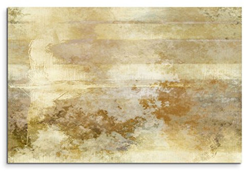 120x80cm Leinwandbild auf Keilrahmen Malerei Acryl Hintergrund abstrakt beige braun Wandbild auf Leinwand als Panorama