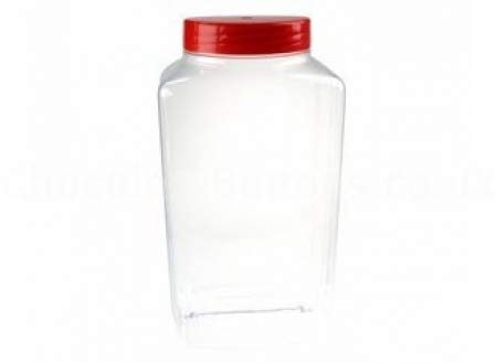 Empty NEW Plastic Sweet Jar with Screw Top Lid