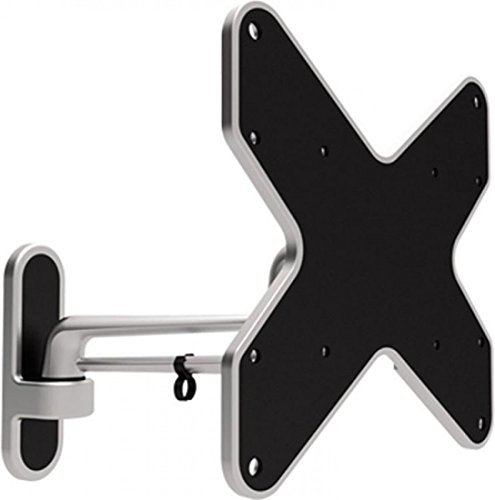 ProperAV Swing Arm TV Wall Bracket 23 24 28 32 37 40 42 43 46 Tilt 15° VESA Max 200x200 Silver