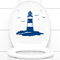 Grandora Wandtattoo WC Deckelaufkleber Leuchtturm I dunkelblau (BxH) 24 x 21 cm I Badezimmer Bad Toilette Sticker Aufkleber Wandaufkleber Wandsticker W1245