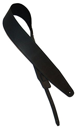 Shaman MC1 Ledergurt für E-Gitarre und E-Bass (verstellbar von 125 cm bis 155 cm, Breite: 7,6 cm, heimisches Leder) schwarz