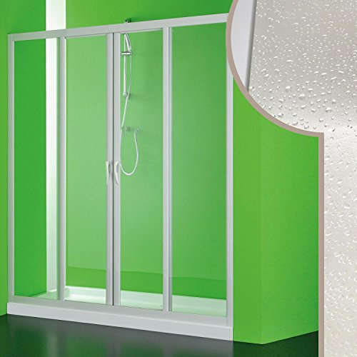 Paroi douche 120 CM en acrylique mod. Mercurio 2 avec ouverture centrale