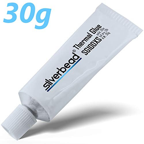 Silverbead Wärmeleitkleber Thermal Glue Adhesive [SG100XS] [30g] Wärmeleitpaste klebend | geeignet für Heatsinks Kühlkörper LED VRAM VRM SMD CPU GPU SMD IC SSD Chipsatz Steuerplatinen und Elektronik