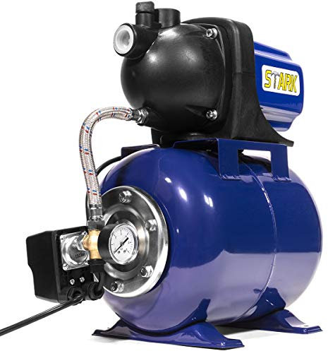 XtremepowerUS 1.6 HP Shallow Jet Water Well Pump with Tank Garden Sprinkler System, Blue