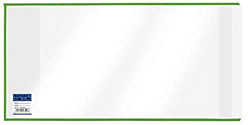 VELOFLEX 1540280 - Buchhülle, Buchschoner, Buchumschlag, 280 x 540 mm, PP-Folie, mit Lasche, glasklar, 10 Stück