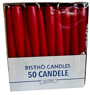 CERERIA DI Giorgio risthò Kerzen konisch-Kerzenhalter, Wachs, Bordeaux, 2.2 x 21 cm, 50 Einheiten