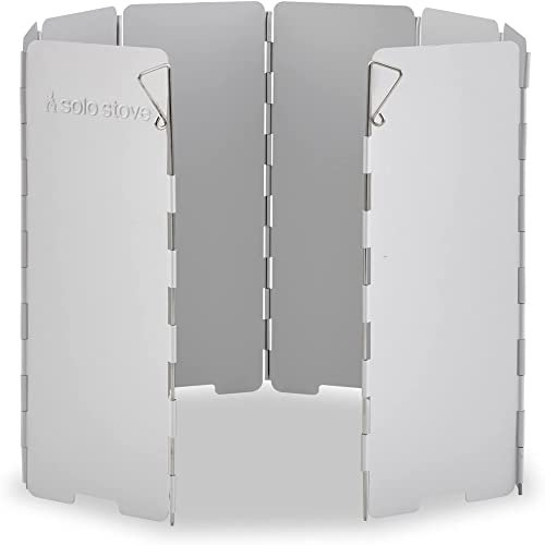 Solo Stove Pare-vent en aluminium pliable, idéal pour les réchauds Solo Lite, Titan, Campfire et autres réchauds de randonnée