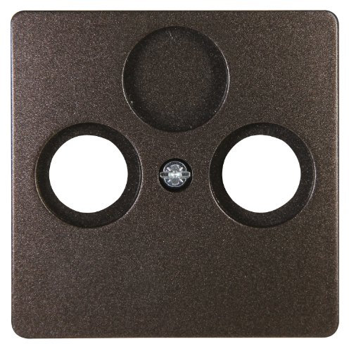 Kopp Paris Abdeckung für Antennensteckdose TV/RF, passend für alle gängigen Antennensteckdosen führender Hersteller, IP 20, palisander-braun, 334926180