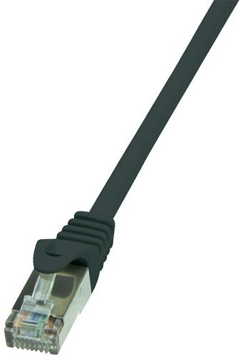 LogiLink CP2083S CAT6 F/UTP EconLine Patch Cable, 7.5 Meter Length, Black, Black, 7.5 Meter Length