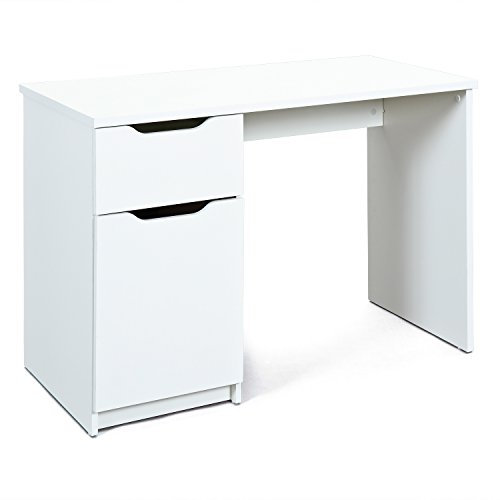 Inter Link - Schreibtisch mit Schublade und Seitentür - weiße Farbe - 115 x 76 x 55 cm - Westphalen 1T1S