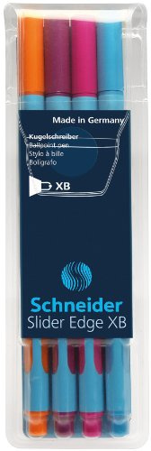 Schneider Etui KS Slider Edge XB Kugelschreiber, im Etui, 4 Farben / 4 Kugelschreiber