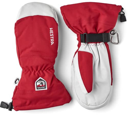 HESTRA Army Leather Heli Ski 3-Finger Handschuhe, rot